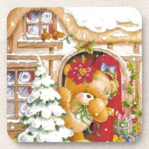 Porta-copo Urso de Teddy de inverno de Natal