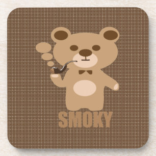 Porta-copo urso enfumaçado