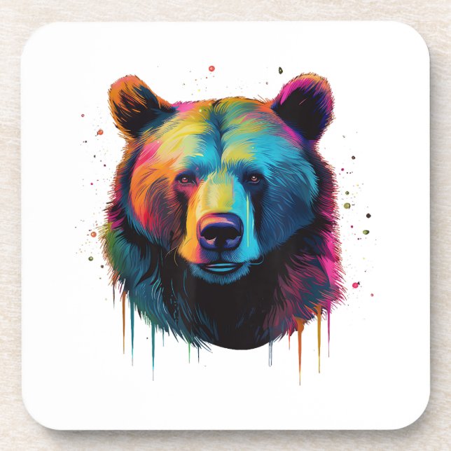 Porta-copo Urso Grizzly Aproxima Urso Cinza Grande Pop (Frente)