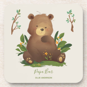 Porta-copo Urso: Ilustração Rústica Animal Forest