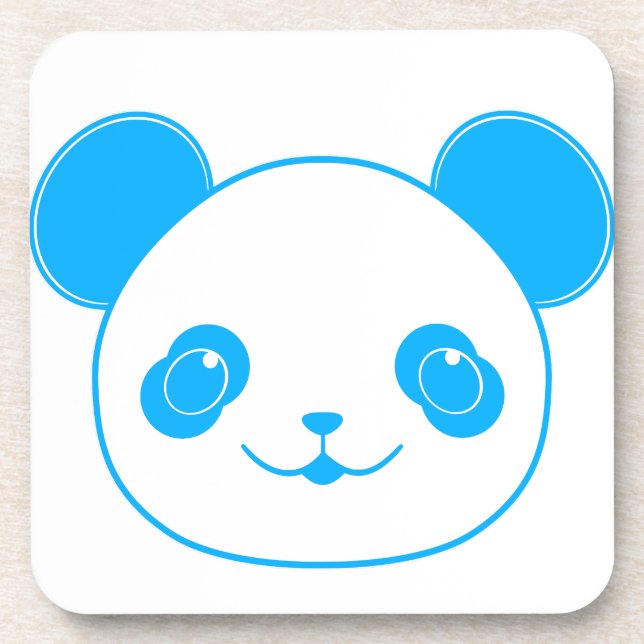 Porta-copo Urso Panda de Kawaii Azul (Frente)