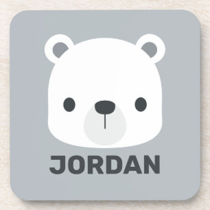 Porta-copo Urso Polar Bonito com Nome Personalizado