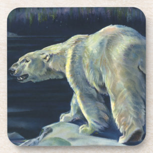 Porta-copo Urso Polar Vintage, Animais da Vida Marinha do Árt