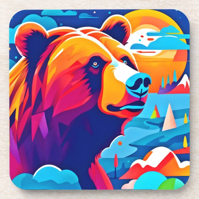 Porta-copo Urso Vibrante, Cena Ligada (Frente)