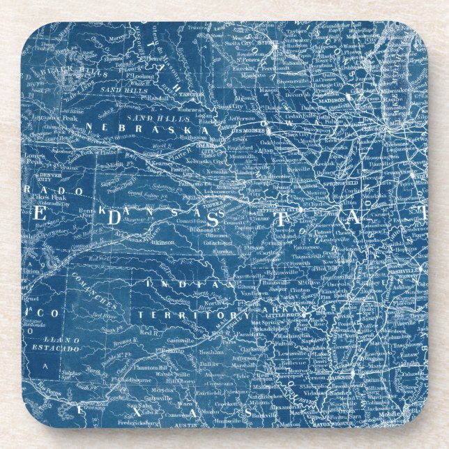 Porta-copo US Map Blueprint (Frente)