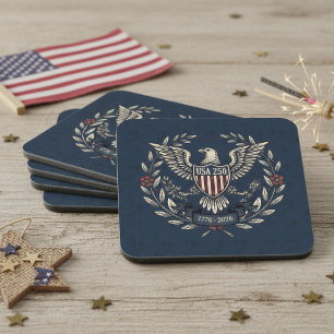 Porta-copo USA 250 Motivo Patriótico Águia Heritage Marinha I