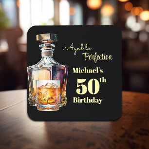 Porta-copo Uscato à Perfeição Whiskey de Aniversário de 50 an