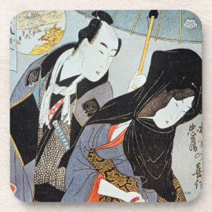 Porta-copo Utamaro: Amantes, 1797