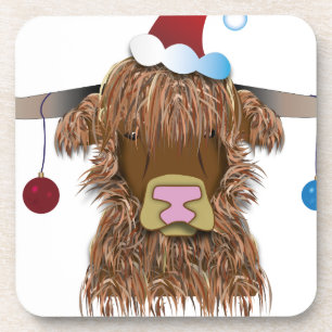 Porta-copo Vaca de Natal