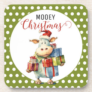 Porta-copo Vaca de Natal Trocadilho