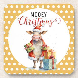Porta-copo Vaca de Natal Trocadilho