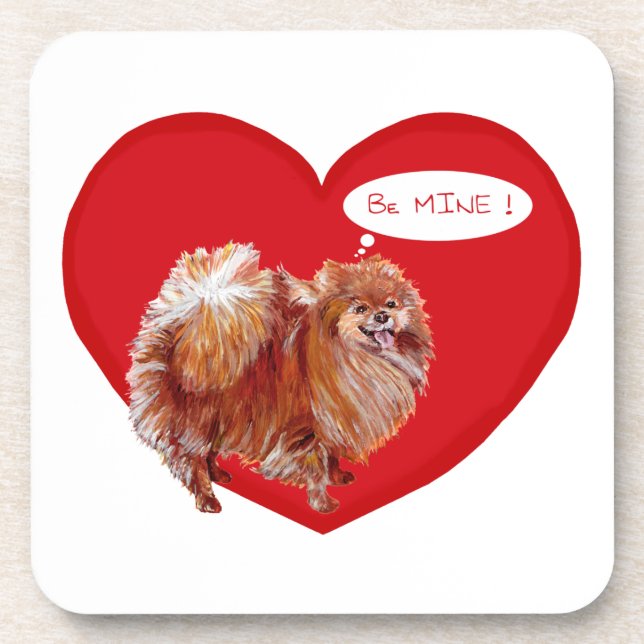 Porta-copo Valentine Pomerânia (Frente)