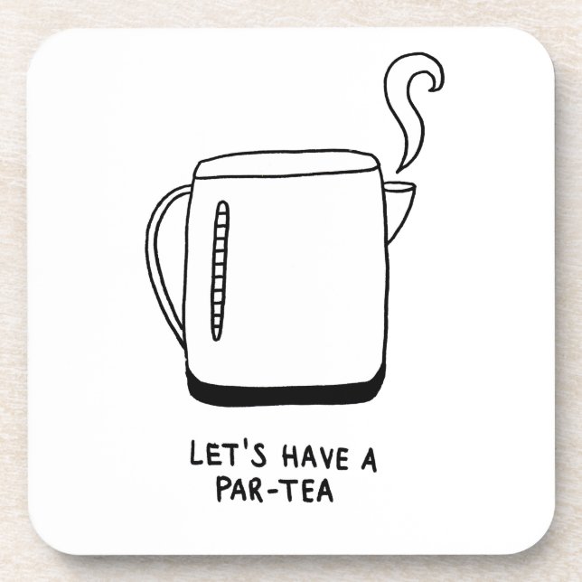 Porta-copo Vamos com um prato de chá (Frente)