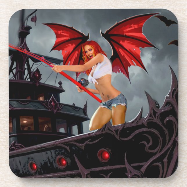 Porta-copo Vampira Rebelde Foxy Roxy (Frente)