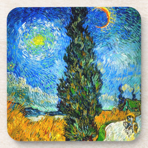 Porta-copo Van Gogh Road com Cypress e Star