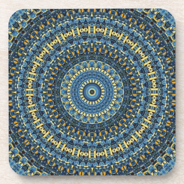 Porta-copo Van Gogh Starry Night Abstrato Groovy Boho Mandala (Frente)