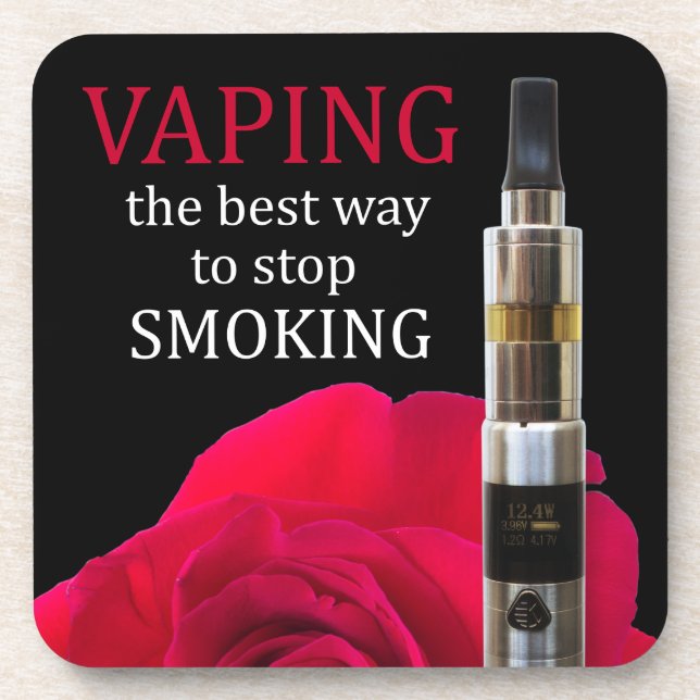 Porta-copo Vaping e rosa (Frente)