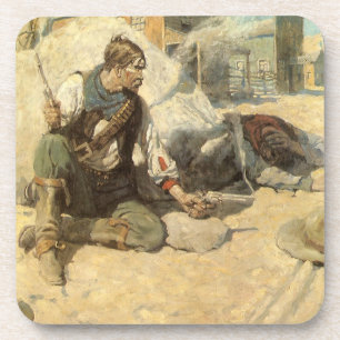 Porta-copo Vaqueiros Western Vintage, Hopalong por NC Wyeth