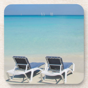 Porta-copo Varadero, Cuba. Areia e Cadeiras de Praia