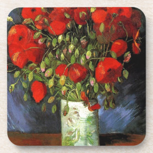 Porta-copo Vaso com Papoulas Vermelhas Vincent van Gogh