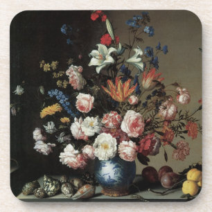 Porta-copo Vaso de Flores junto a uma Janela, Balthasar van d