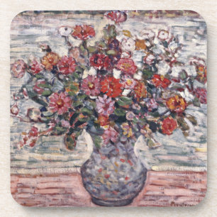 Porta-copo Vaso de Flores, Zinnias por Maurice Prendergast