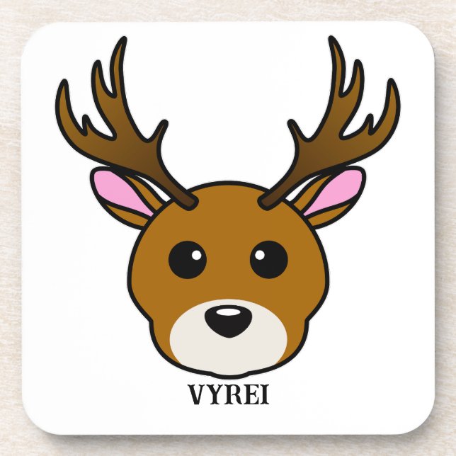 Porta-copo Veado de Cartoon Bonito (Frente)