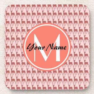 Porta-copo Vedante De Salmão Rosa Monograma, Nome Personaliza