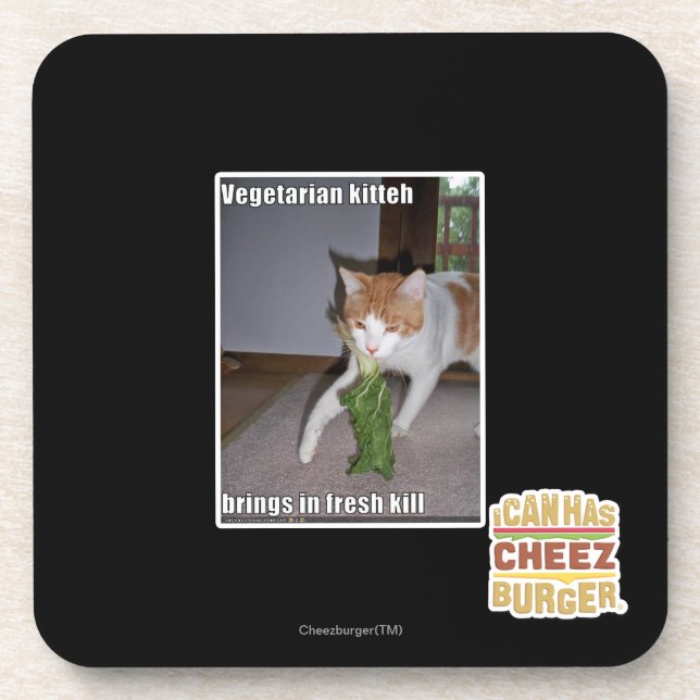 Porta-copo Vegetariano Kitteh (Frente)