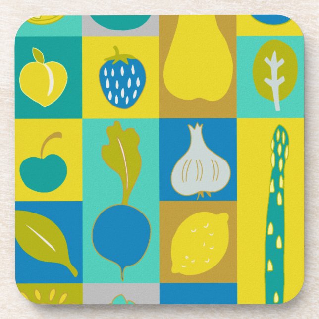 Porta-copo Veggie Blocks I (Frente)