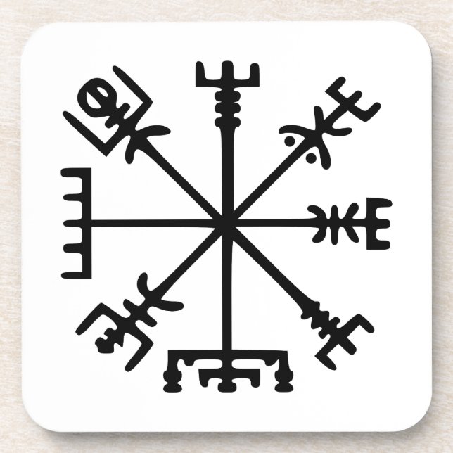 Porta-copo Vegvísir (Viking Compass) (Frente)