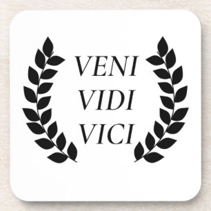 Porta-copo Veni Vidi Vici Eu Vi Que Conquistei