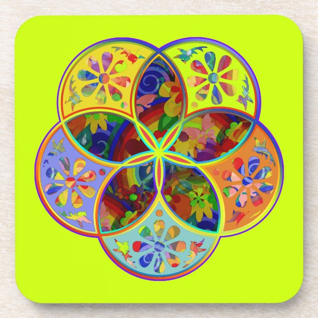 Porta-copo Venus Flower of Love fineART Flower Power (Frente)