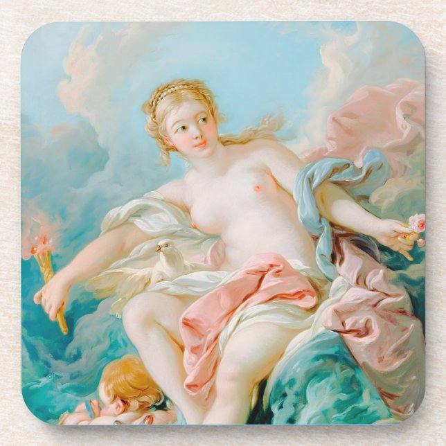Porta-copo Vênus nas ondas de François Boucher (Frente)