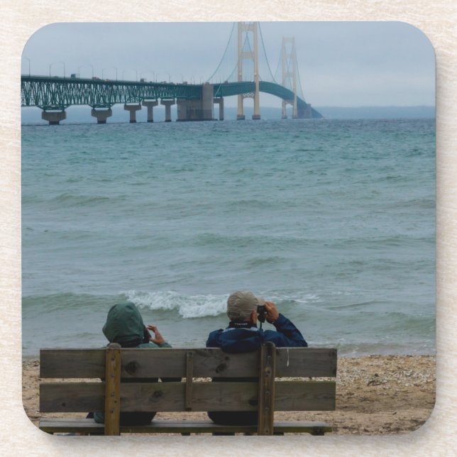 Porta-copo Ver ponte Mackinac (Frente)