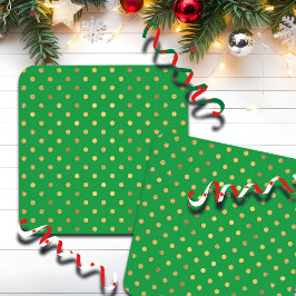 Porta-copo Verde com pontos brilhantes Dourados