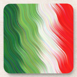 Porta-copo Verde, Estrela Branca e Trevo Vermelho Ombre Quebr