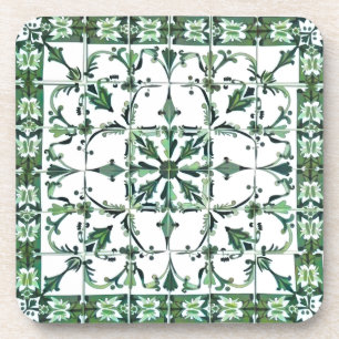 Porta-copo Verde,marroquino,mosaico,