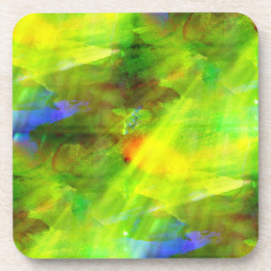 Porta-copo verde sem emenda abstrato do fundo da cor, amarelo