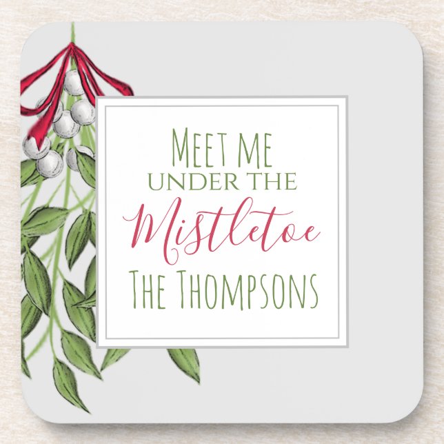 Porta-copo Verdes de Natal Botânico e Bonito (Frente)