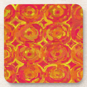 Porta-copo Vermelho e Amarelo