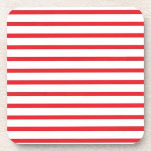 Porta-copo Vermelho e branco listra portas copos
