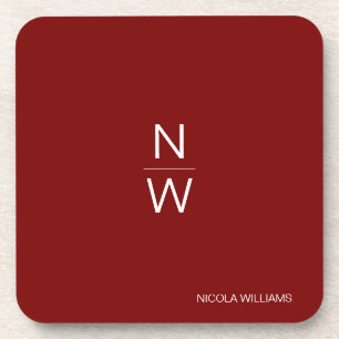 Porta-copo Vermelho Escuro Simples e Moderno Profissional