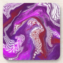Porta-copo Vermelho Roxo - Arte Fluida Marble