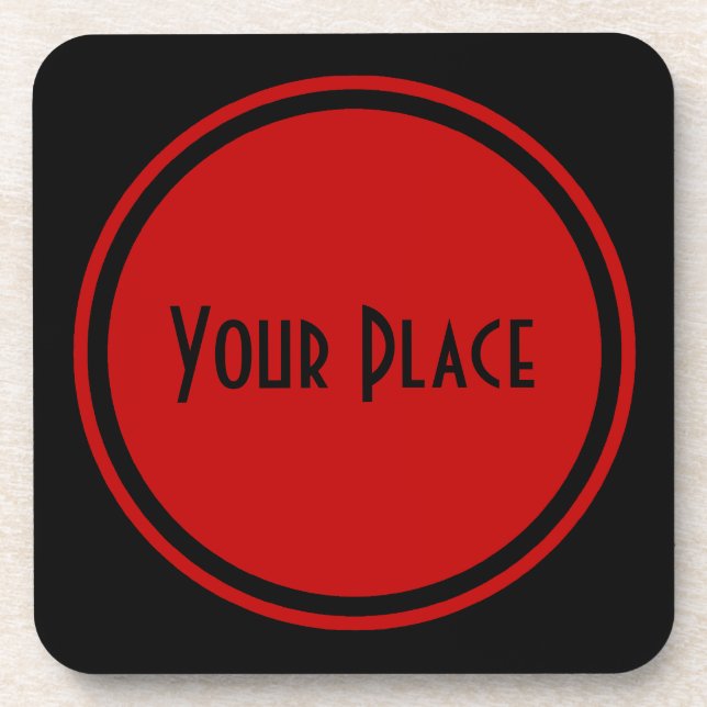 Porta-copo Vermelho simples contudo sofisticado (Frente)