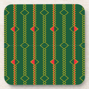 Porta-copo Vertical Zigzag Lines Green Digital Paper-72729