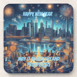 Porta-copo Véspera de Ano Novo na Cidade de Nova York