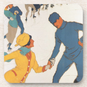 Porta-copo Viagens vintage, Art Deco, Suiça Winter Davos
