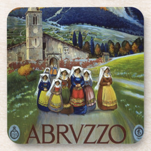 Porta-copo Viagens vintage, Mulheres de Abruzzo, Itália