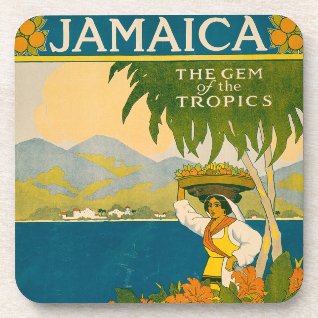 Porta-copo Viagens vintage Para A Jamaica (Frente)